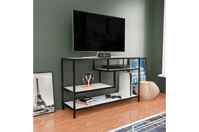 OBURUS Tv-bänk 120x75 cm Svart - Möbler - Vardagsrum - Tv-möbler & mediamöbler - Tv-bänkar