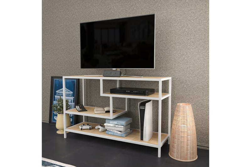 OBURUS Tv-bänk 120x75 cm Vit - Möbler - Vardagsrum - Tv-möbler & mediamöbler - Tv-bänkar