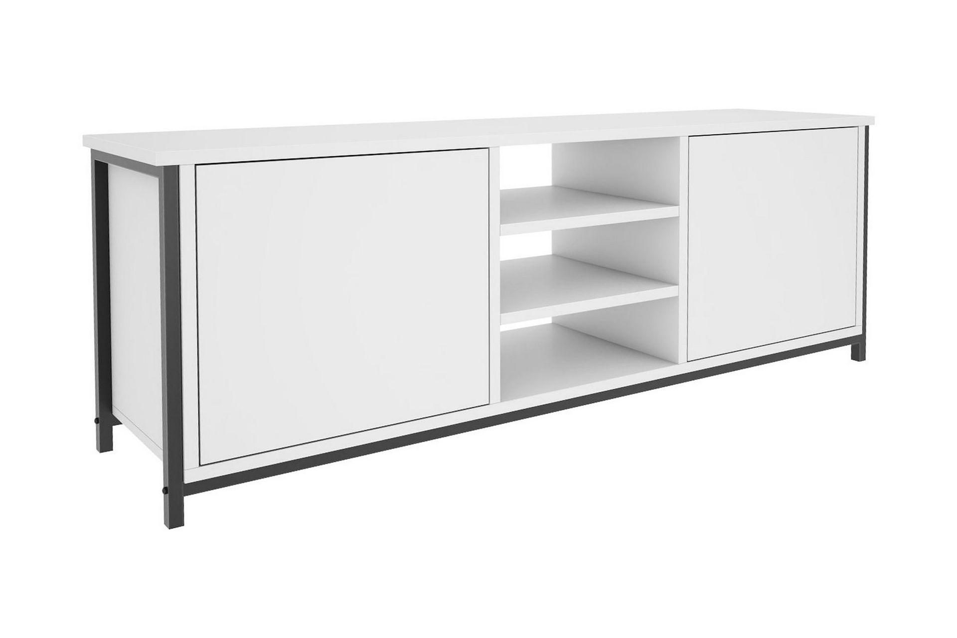 OBURUS Tv-bänk 140x50,8 cm Svart - Möbler - Vardagsrum - Tv-möbler & mediamöbler - Tv-bänkar