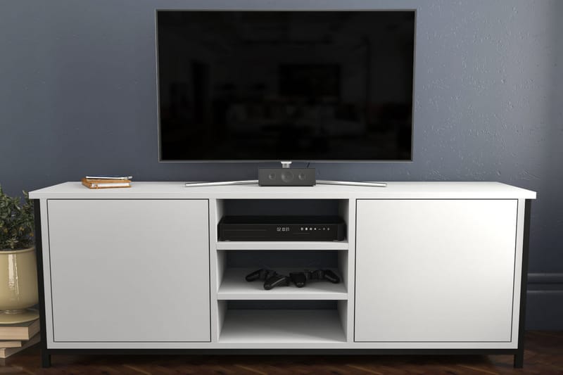 OBURUS Tv-bänk 140x50,8 cm Svart - Möbler - Vardagsrum - Tv-möbler & mediamöbler - Tv-bänkar