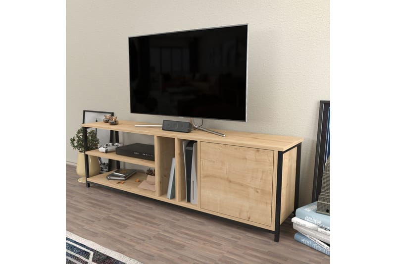 OBURUS Tv-bänk 140x50,8 cm Svart - Möbler - Vardagsrum - Tv-möbler & mediamöbler - Tv-bänkar