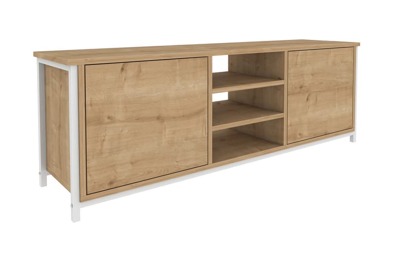 OBURUS Tv-bänk 140x50,8 cm Vit - Möbler - Vardagsrum - Tv-möbler & mediamöbler - Tv-bänkar