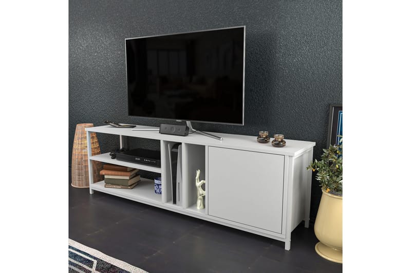 OBURUS Tv-bänk 140x50,8 cm Vit - Möbler - Vardagsrum - Tv-möbler & mediamöbler - Tv-bänkar