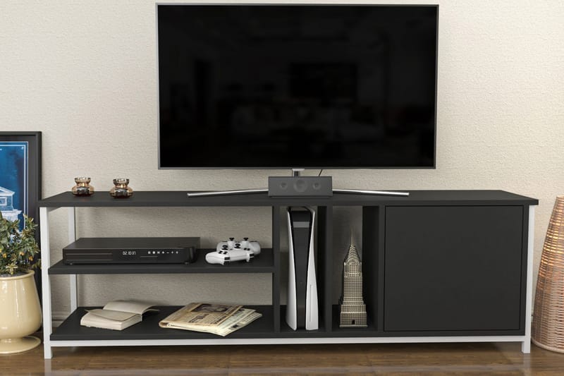 OBURUS Tv-bänk 140x50,8 cm Vit - Möbler - Vardagsrum - Tv-möbler & mediamöbler - Tv-bänkar