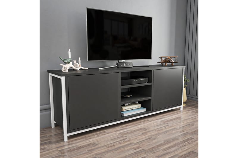 OBURUS Tv-bänk 140x50,8 cm Vit - Möbler - Vardagsrum - Tv-möbler & mediamöbler - Tv-bänkar