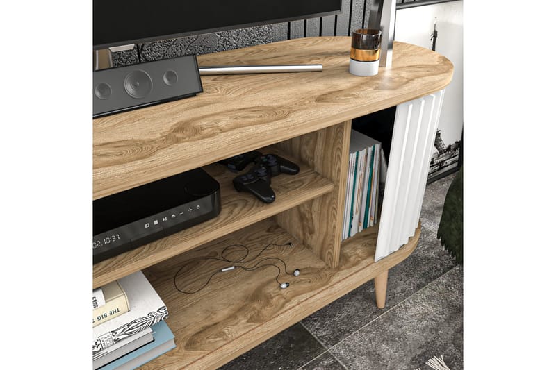 OBURUS Tv-bänk 140x64 cm Brun - Möbler - Vardagsrum - Tv-möbler & mediamöbler - Tv-bänkar