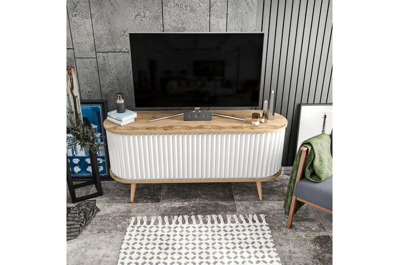 OBURUS Tv-bänk 140x64 cm Brun - Möbler - Vardagsrum - Tv-möbler & mediamöbler - Tv-bänkar