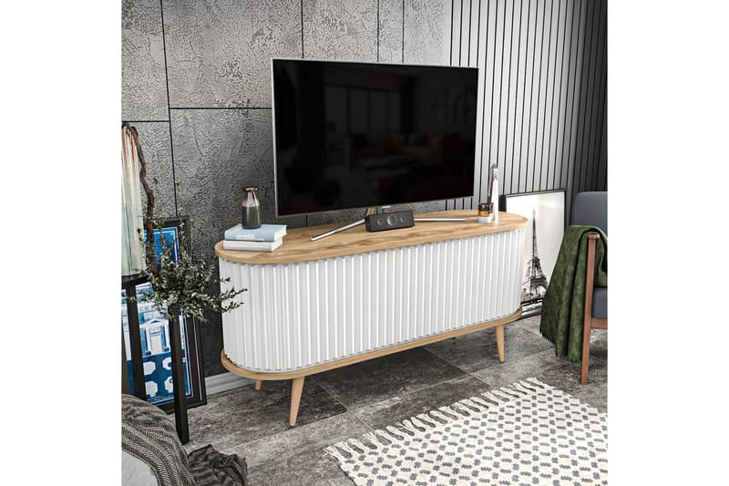 OBURUS Tv-bänk 140x64 cm Brun - Möbler - Vardagsrum - Tv-möbler & mediamöbler - Tv-bänkar