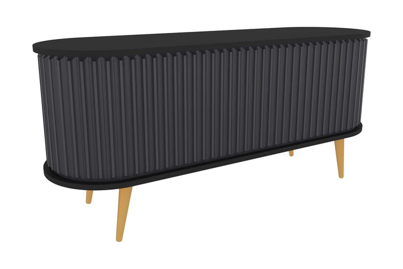 OBURUS Tv-bänk 140x64 cm Svart - Möbler - Vardagsrum - Tv-möbler & mediamöbler - Tv-bänkar