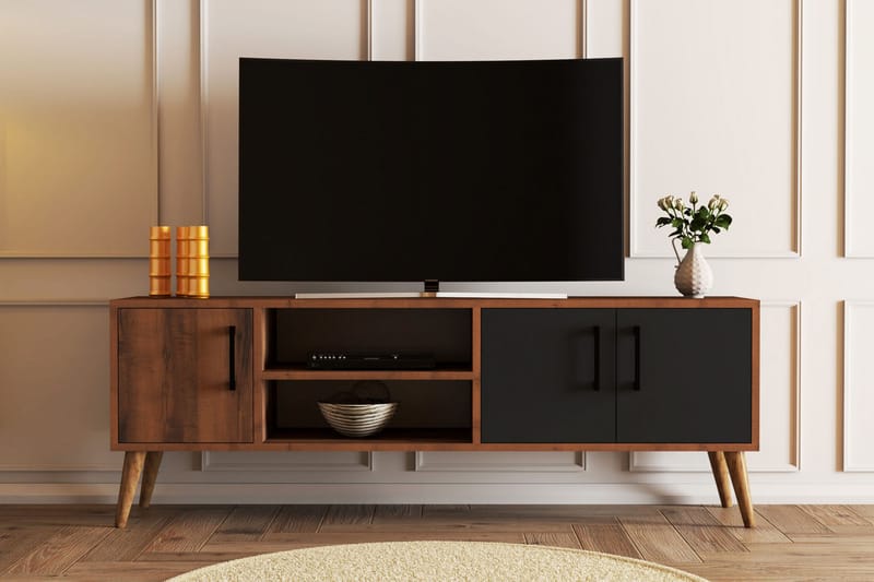 OBURUS Tv-bänk 150x52 cm Brun - Möbler - Vardagsrum - Tv-möbler & mediamöbler - Tv-bänkar