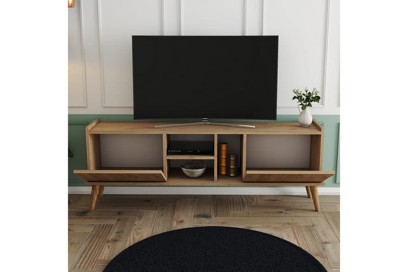 OBURUS Tv-bänk 150x52 cm Brun - Möbler - Vardagsrum - Tv-möbler & mediamöbler - Tv-bänkar