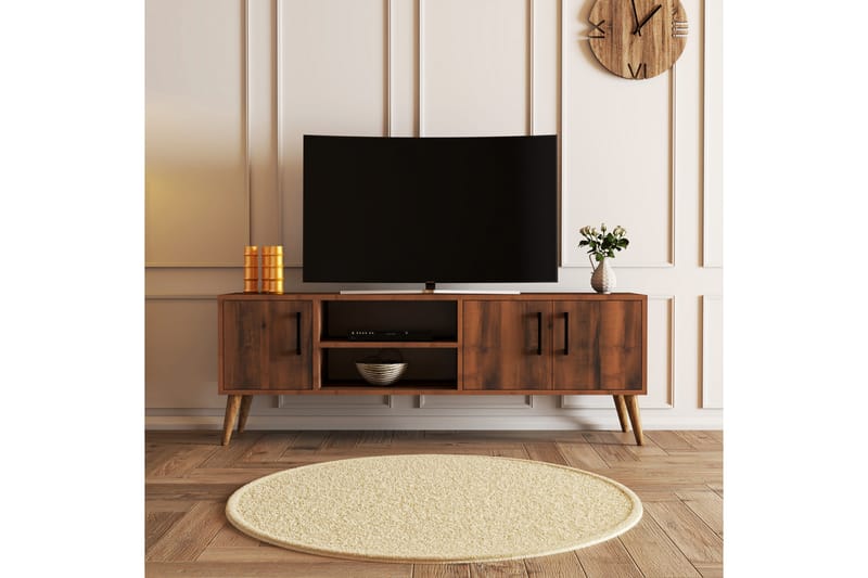 OBURUS Tv-bänk 150x52 cm Brun - Möbler - Vardagsrum - Tv-möbler & mediamöbler - Tv-bänkar