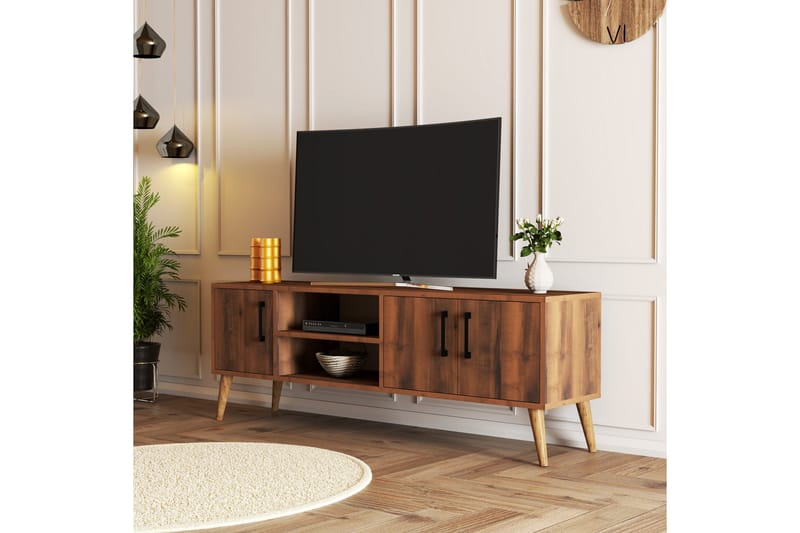 OBURUS Tv-bänk 150x52 cm Brun - Möbler - Vardagsrum - Tv-möbler & mediamöbler - Tv-bänkar