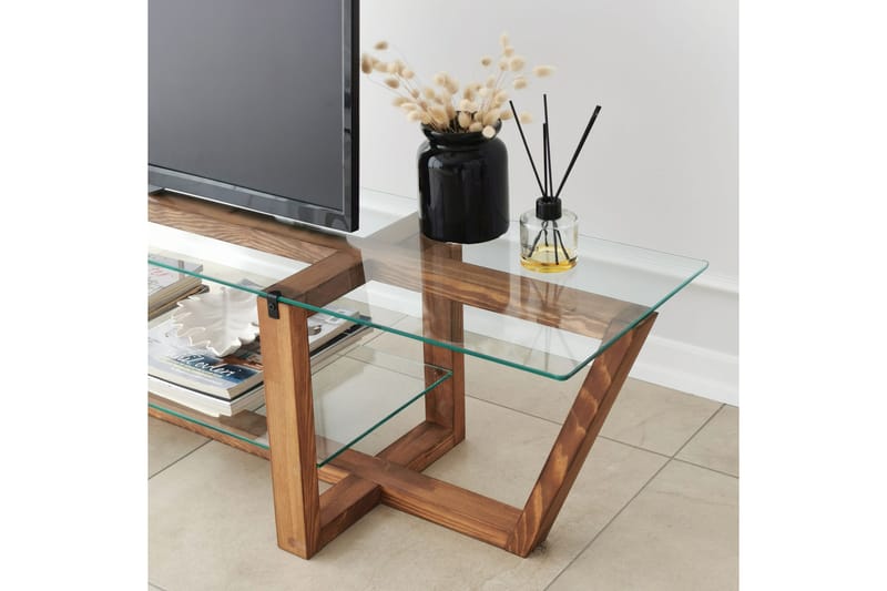 OBURUS Tv-bänk 158x35 cm Brun - Möbler - Vardagsrum - Tv-möbler & mediamöbler - Tv-bänkar
