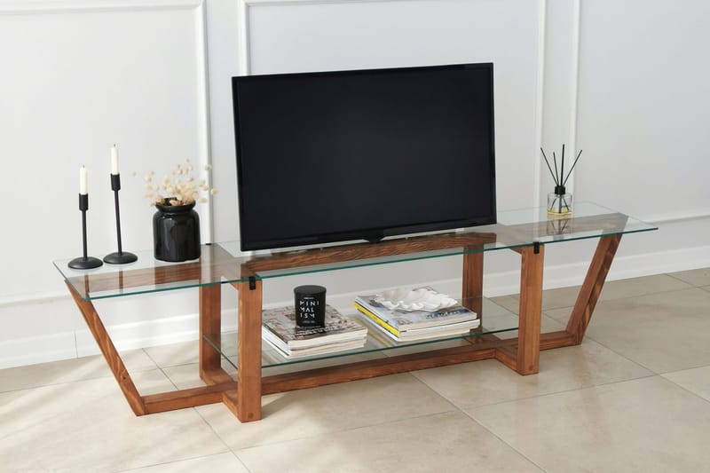 OBURUS Tv-bänk 158x35 cm Brun - Möbler - Vardagsrum - Tv-möbler & mediamöbler - Tv-bänkar