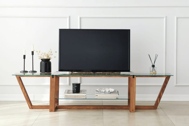 OBURUS Tv-bänk 158x35 cm Brun - Möbler - Vardagsrum - Tv-möbler & mediamöbler - Tv-bänkar