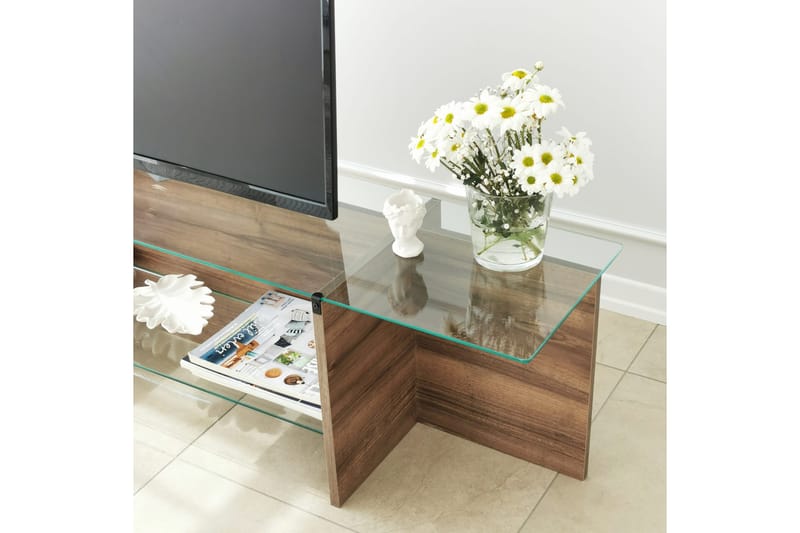 OBURUS Tv-bänk 158x40 cm Brun - Möbler - Vardagsrum - Tv-möbler & mediamöbler - Tv-bänkar