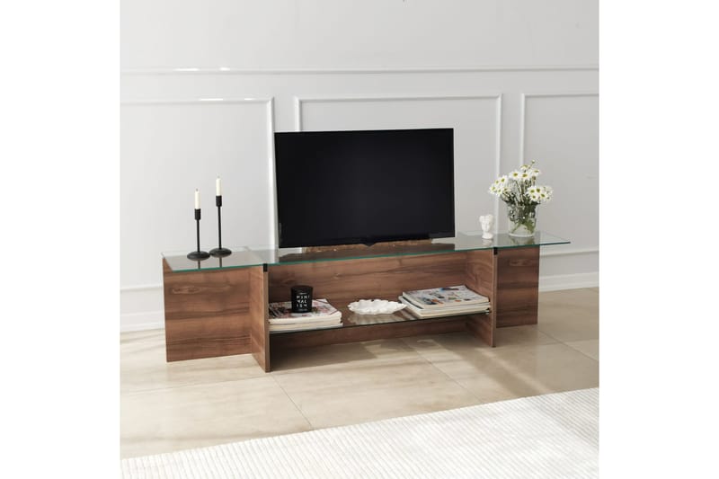 OBURUS Tv-bänk 158x40 cm Brun - Möbler - Vardagsrum - Tv-möbler & mediamöbler - Tv-bänkar