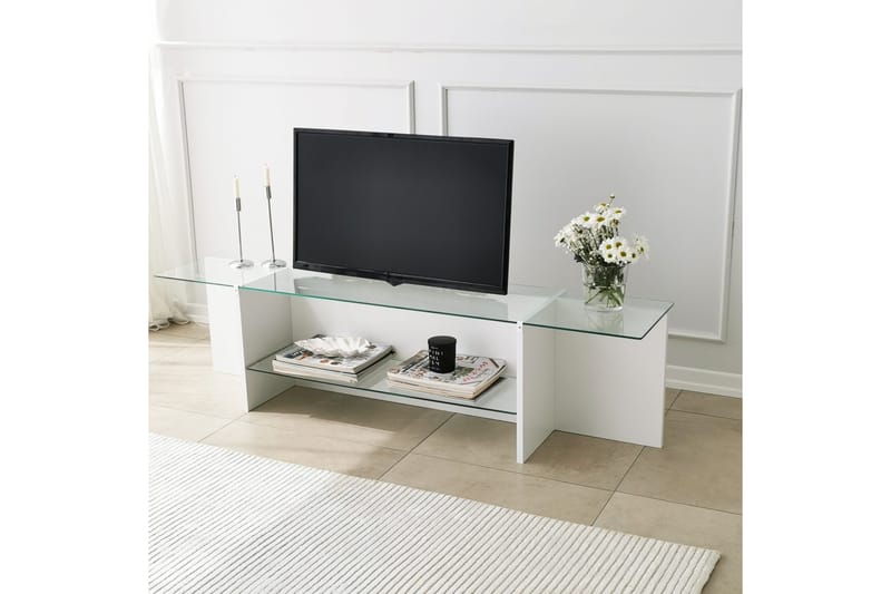 OBURUS Tv-bänk 158x40 cm Vit - Möbler - Vardagsrum - Tv-möbler & mediamöbler - Tv-bänkar