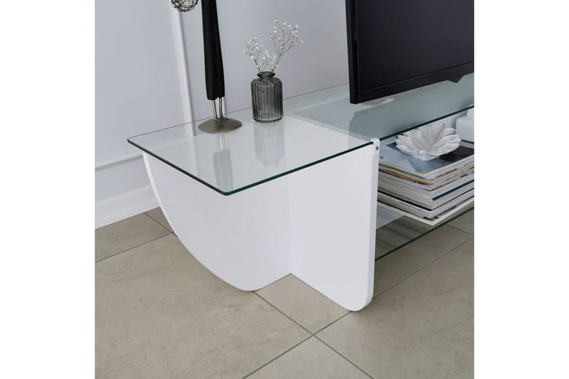 OBURUS Tv-bänk 158x40 cm Vit - Möbler - Vardagsrum - Tv-möbler & mediamöbler - Tv-bänkar