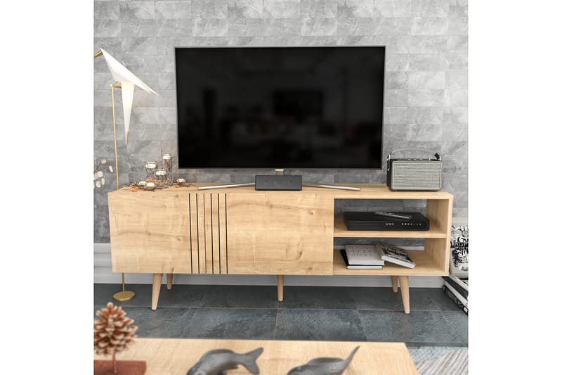 OBURUS Tv-bänk 160x38,6 cm Blå - Möbler - Vardagsrum - Tv-möbler & mediamöbler - Tv-bänkar