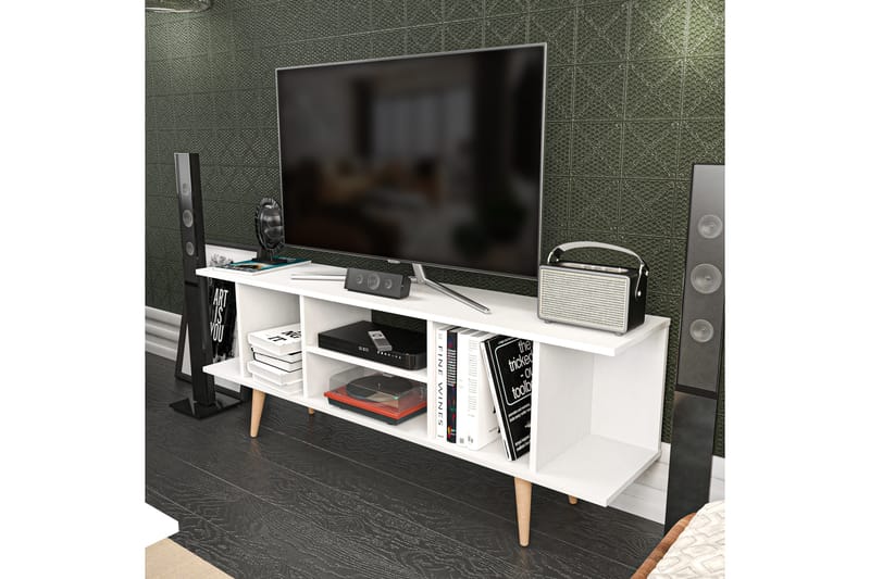 OBURUS Tv-bänk 160x38,6 cm Vit - Möbler - Vardagsrum - Tv-möbler & mediamöbler - Tv-bänkar