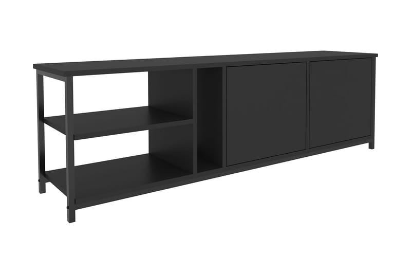 OBURUS Tv-bänk 160x50,8 cm Svart - Möbler - Vardagsrum - Tv-möbler & mediamöbler - Tv-bänkar