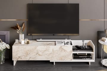 OBURUS Tv-bänk 165x41 cm Vit - Möbler - Vardagsrum - Tv-möbler & mediamöbler - Tv-bänkar