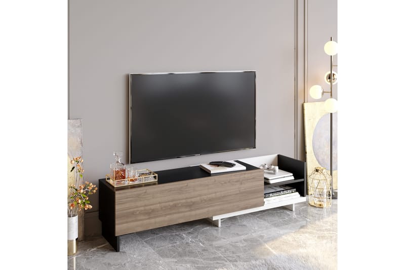 OBURUS Tv-bänk 165x41 cm Vit - Möbler - Vardagsrum - Tv-möbler & mediamöbler - Tv-bänkar