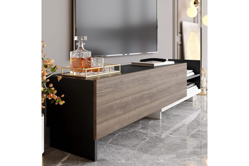 OBURUS Tv-bänk 165x41 cm Vit - Möbler - Vardagsrum - Tv-möbler & mediamöbler - Tv-bänkar