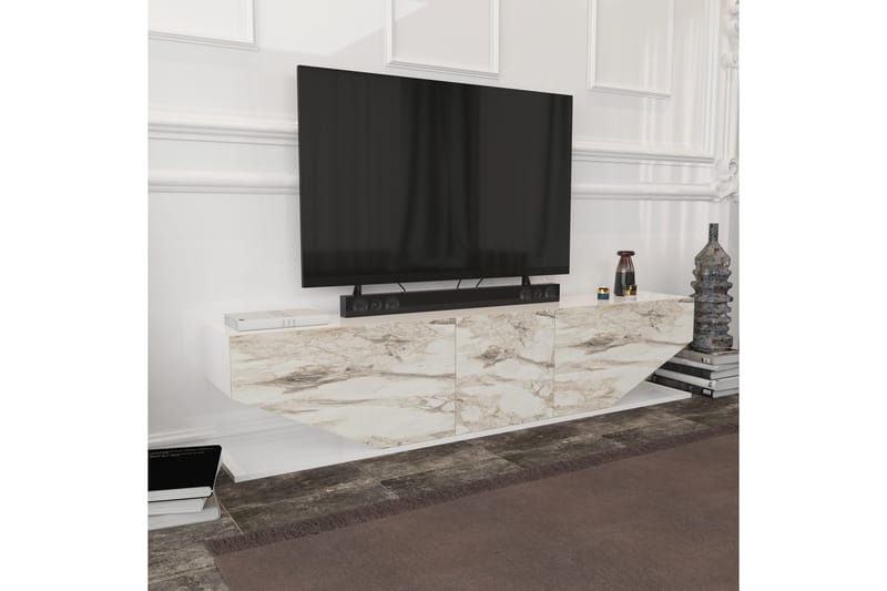 OBURUS Tv-bänk 180x45 cm Vit - Möbler - Vardagsrum - Tv-möbler & mediamöbler - Tv-bänkar