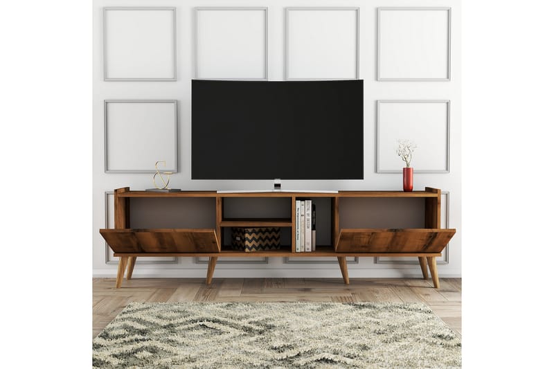 OBURUS Tv-bänk 180x52 cm Brun - Möbler - Vardagsrum - Tv-möbler & mediamöbler - Tv-bänkar
