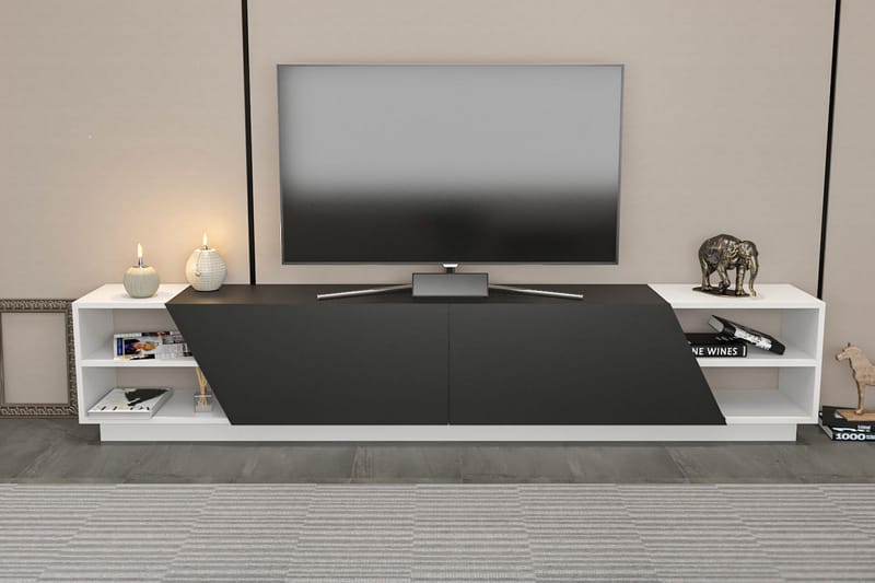 OBURUS Tv-bänk 240x47,4 cm Vit - Möbler - Vardagsrum - Tv-möbler & mediamöbler - Tv-bänkar