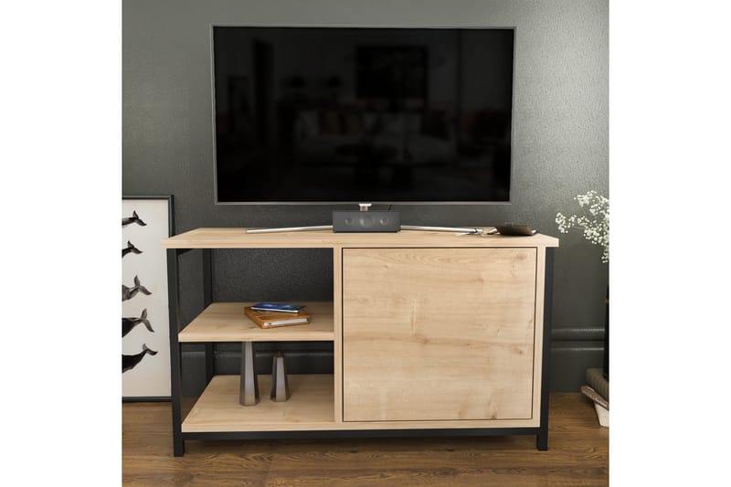 OBURUS Tv-bänk 89,6x50,8 cm Svart - Möbler - Vardagsrum - Tv-möbler & mediamöbler - Tv-bänkar