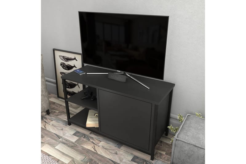 OBURUS Tv-bänk 89,6x50,8 cm Svart - Möbler - Vardagsrum - Tv-möbler & mediamöbler - Tv-bänkar