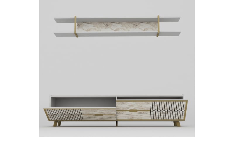 Ocotla Tv-bänk 179,8 cm - Vit - Möbler - Vardagsrum - Tv-möbler & mediamöbler - Tv-bänkar