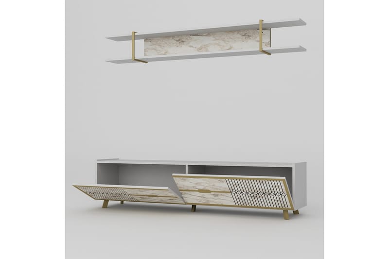 Ocotla Tv-bänk 179,8 cm - Vit - Möbler - Vardagsrum - Tv-möbler & mediamöbler - Tv-bänkar