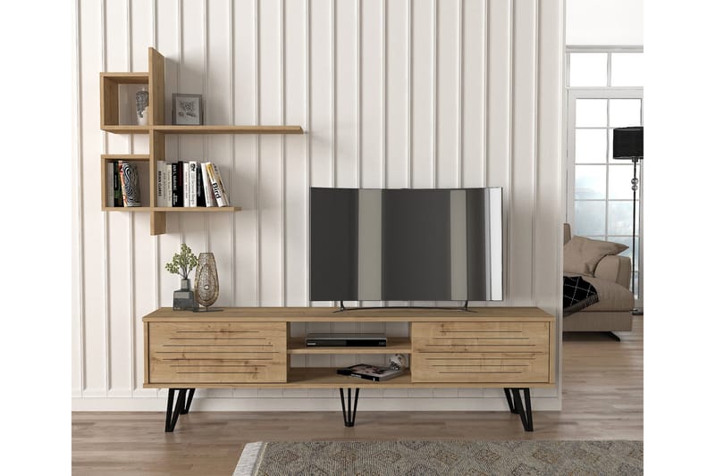 OLDENZAAL Tv-bänk 180 cm Natur - Tv-bänkar