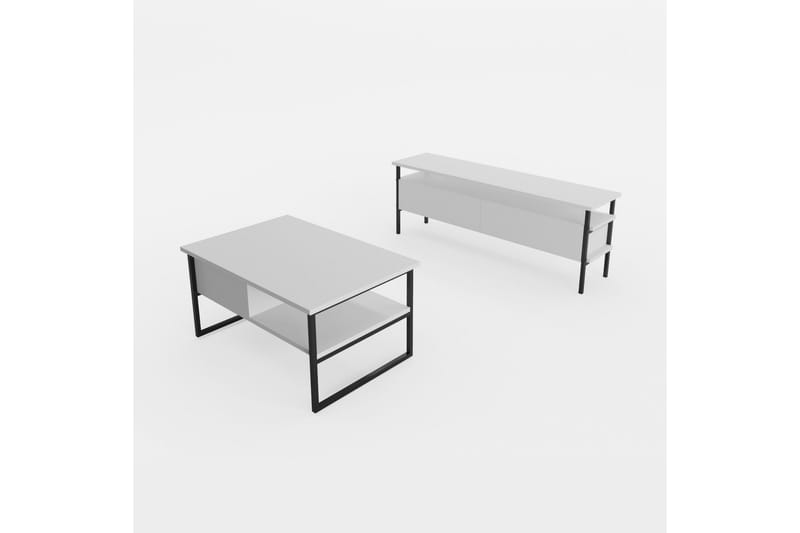 ONIOBURG Tv-bänk 140 cm Vit - Möbler - Vardagsrum - Tv-möbler & mediamöbler - Tv-bänkar