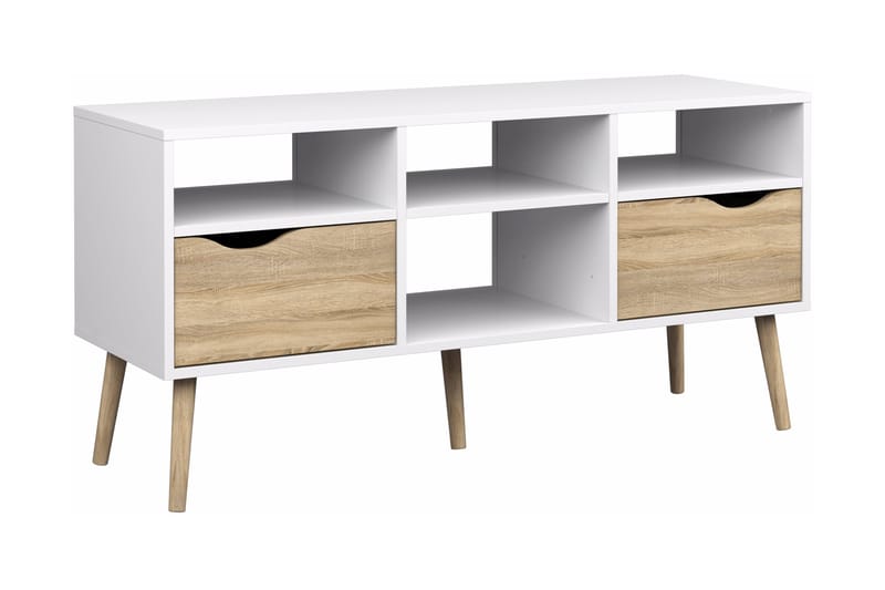 ORINO TV-bänk 117 Vit/Ek - Möbler - Vardagsrum - Tv-möbler & mediamöbler - Tv-bänkar