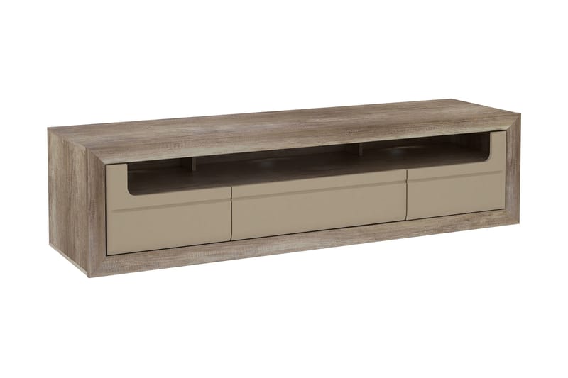 OSTROV Vitrinskåp 41x134 cm Beige/Brun - Möbler - Vardagsrum - Tv-möbler & mediamöbler - Tv-bänkar