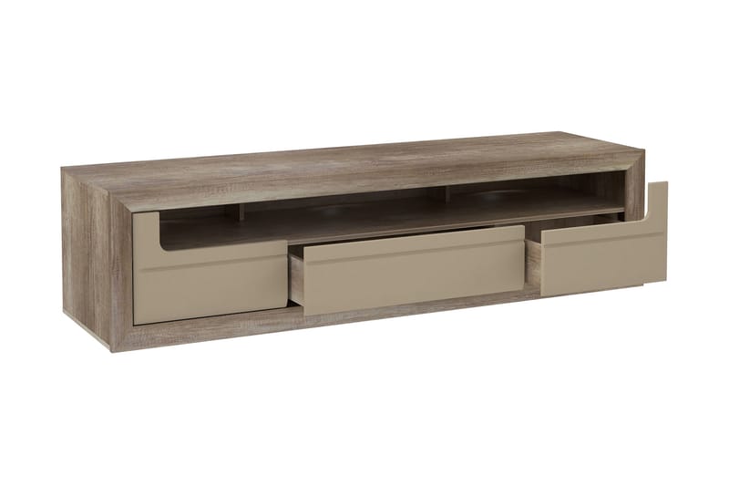 OSTROV Vitrinskåp 41x134 cm Beige/Brun - Möbler - Vardagsrum - Tv-möbler & mediamöbler - Tv-bänkar