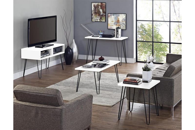 Owen TV-bänk 107x50 cm Vit - Dorel Home - Möbler - Vardagsrum - Tv-möbler & mediamöbler - Tv-bänkar