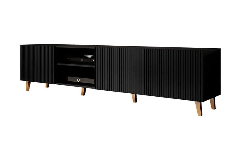 PAFOIL Tv-bänk 40x52x200  cm Svart - Tv-bänkar