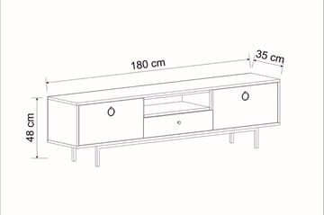 Papias Tv-bänk 180 cm - Antracit - Möbler - Vardagsrum - Tv-möbler & mediamöbler - Tv-bänkar