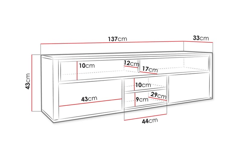 PEBMARSH TV-bänk 137 cm Ek - Ek - Möbler - Vardagsrum - Tv-möbler & mediamöbler - Tv-bänkar