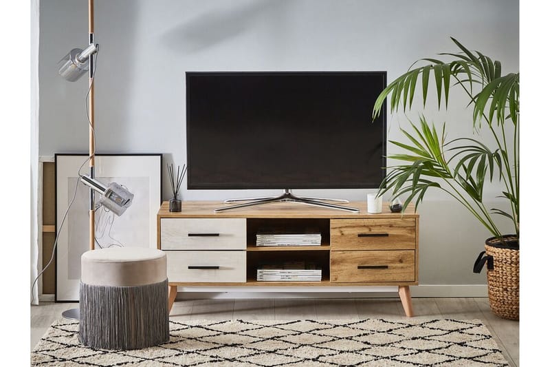 Poblat TV-bänk 120 cm - Vit - Möbler - Vardagsrum - Tv-möbler & mediamöbler - Tv-bänkar