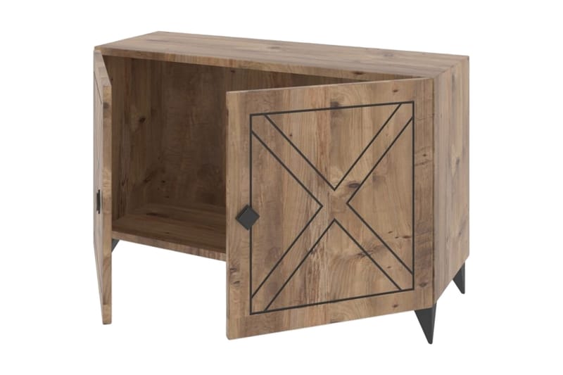 POIROUX TV-Bänk 100 cm Trä/Natur - Möbler - Vardagsrum - Tv-möbler & mediamöbler - Tv-bänkar