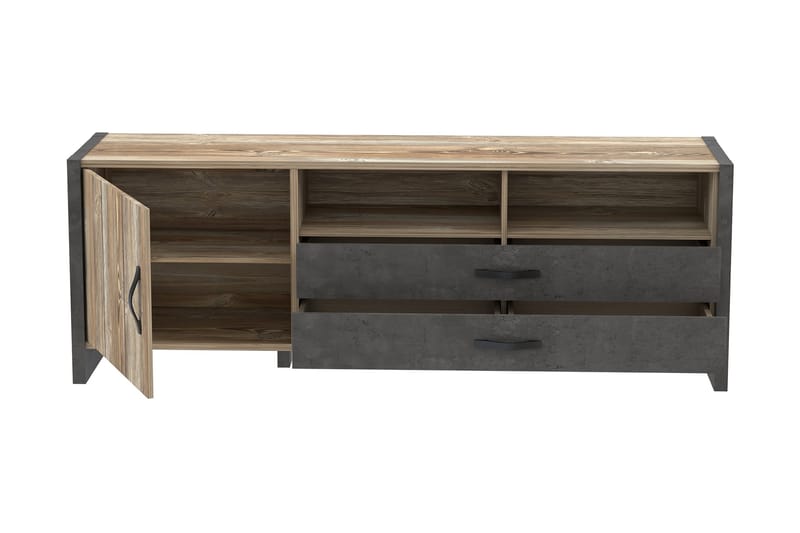 PULESTRI Förlängningsbart Matbord 160 cm Brun/Grå - Möbler - Vardagsrum - Tv-möbler & mediamöbler - Tv-bänkar