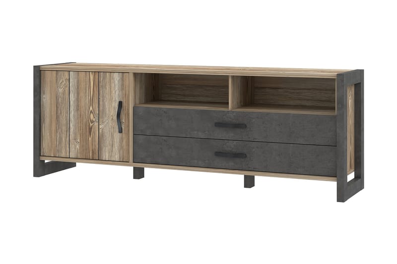 PULESTRI Förlängningsbart Matbord 160 cm Brun/Grå - Möbler - Vardagsrum - Tv-möbler & mediamöbler - Tv-bänkar